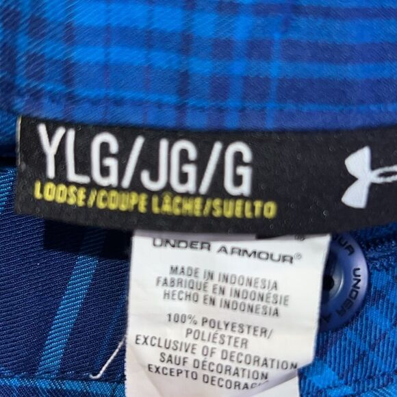 Under Armour youth large loose fit plaid shorts - Picture 8 of 8